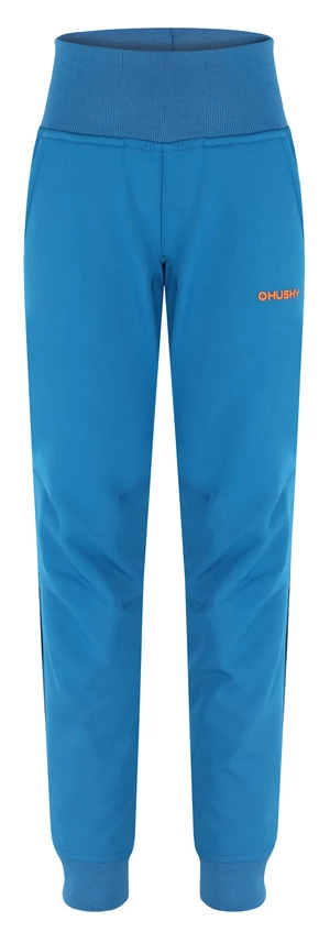 Husky Kanto K 134-140, blue Dětské softshell kalhoty