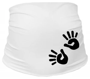 Těhotenský pás s ručičkami, vel. S/M - bílá, Be MaaMaa, vel. L/XL