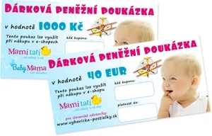 Mamitati.cz Dárkový poukaz Mamitati.cz v hodnotě 1000kč/40eur