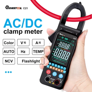 MUSTOOL C21 AC/DC Current Voltage Digital Clamp Meter Large Color Screen NCV 6000 Counts True RMS Automatic Measurement