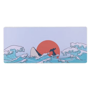 Coral Sea/Ukiyo-E Red/Dark Messenger Mouse Pad Large Keyboard Pad Desktop Non-slip Table Mat for Home Office