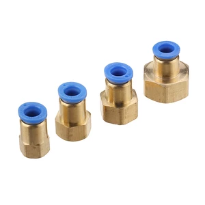 Machifit Pneumatic Connector PCF Female Thread Straight Quick Hose Joint Fittings 8-01/02/03/04