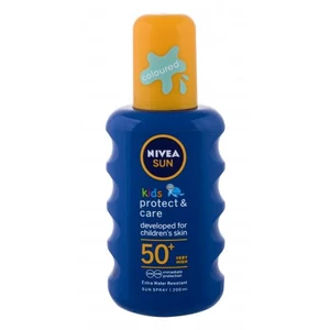 Nivea Sun Kids Protect & Care Sun Spray SPF50+ 200 ml opaľovací prípravok na telo pre deti na veľmi suchú pleť