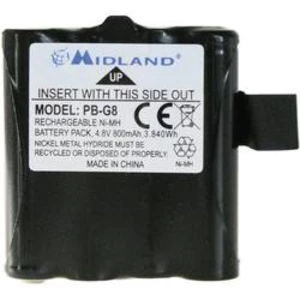Akumulátor pro radiostanice Midland PB G6/G8, 4,8 V, 800 mAh, C881