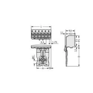 Konektor do DPS WAGO 2091-1110/002-000, 39.00 mm, pólů 10, rozteč 3.50 mm, 50 ks