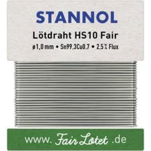 Bezolovnatý pájecí cín Stannol HS10Fair, bez olova, 30 g, 1 mm