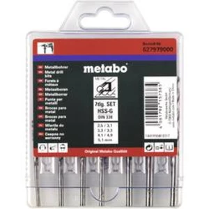 Spirálový vrták Metabo HSS-G 627979000, ocel, 7 ks