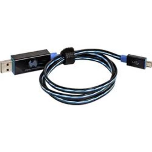 Kabel RealPower LED floating 187655, 75.00 cm, modrá