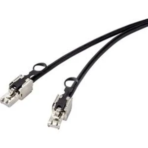 Síťový kabel RJ45 Renkforce RF-4538228, CAT 6A, S/FTP, 1.00 m, černá