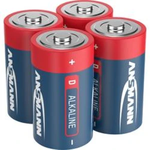 Baterie velké mono D alkalicko-manganová Ansmann LR20 Red-Line 1.5 V 4 ks