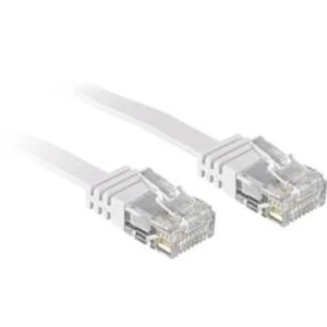 Síťový kabel RJ45 LINDY 47500, CAT 6, U/UTP, 30.00 cm, bílá