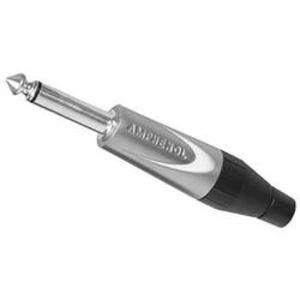 Jack konektor 6.35 mm Amphenol TM2PJ zástrčka, rovná, pólů 2, stříbrná, 1 ks, mono