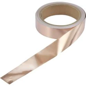 ESD lepicí páska TRU COMPONENTS CU-F2.5R1000, (d x š) 10 m x 25 mm, 10 m, měděná