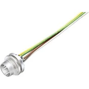Zástrčka s přírubou, M16 Binder 09 0473 702 08, mini kulatý konektor, Provedení konektoru: přírubová zástrčka IP40, PBT, UL94V-0, pólů 8, 1 ks