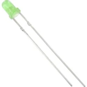 LED s vývody HuiYuan 3004G6D-EHB-S, typ čočky kulatý, 3 mm, 60 °, 20 mA, 175 mcd, zelená