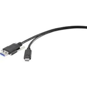 USB 3.0 kabel Renkforce RF-3386040, 1.00 m, černá