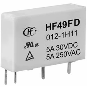 Síťové relé Hongfa HF49FD/012-1H12F, 5 A , 30 V/DC/ 250 V/AC , 1250 VA/ 150 W