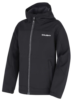 Husky Simbo K 134-140, black Dětská softshell bunda