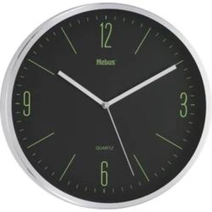 Quartz nástěnné hodiny Mebus 16318, vnější Ø 30 cm, stříbrná