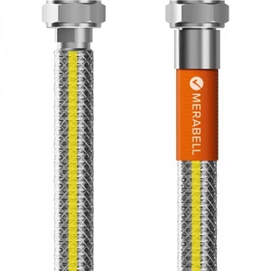 Hadice Merabell Gas Profi G1/2"-G1/2" 125cm plynová připojovací hadice • konstrukce z chirurgické oceli • nerezový oplet • ochranné opláštění • otočná
