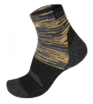 Husky Hiking L (41-44), černá/žlutá Ponožky