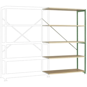 Manuflex RP1136.6011 prístavný modul regálu oddelenia  (š x v x h) 960 x 1900 x 300 mm    drevená podlaha