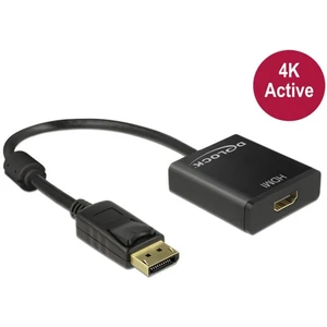 Delock DisplayPort / HDMI káblový adaptér #####DisplayPort Stecker, #####HDMI-A Buchse 0.20 m čierna 62607 pozlátené kon