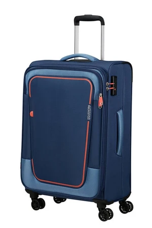 American Tourister Látkový cestovní kufr Pulsonic EXP M 64/74 l - tmavě modrá