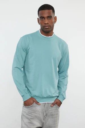 Trendyol Mint Men's Basic Regular/Real Fit Sweatshirt