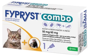 Fypryst Combo 50 mg/60 mg Roztok na kvapkanie na kožu pre mačky a fretky 0.5 ml