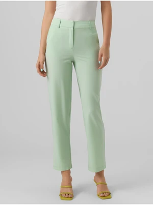 Women's mint cropped pants VERO MODA Zelda - Women