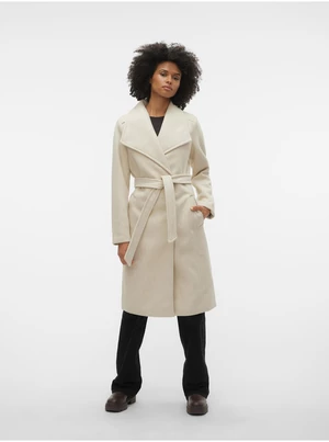 Women's cream coat VERO MODA Paula - Women