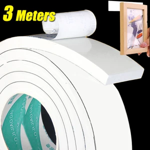 White Sponge Double Sided Foam Adhesive Tapes for Mounting Fixing Pad Sticky 30mm 20mcm Width Super Strong Double Faced Tape