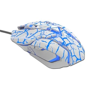 E-blue Myš Auroza Gaming, 4000DPI, optická, 6tl., drátová USB, bílá, herní