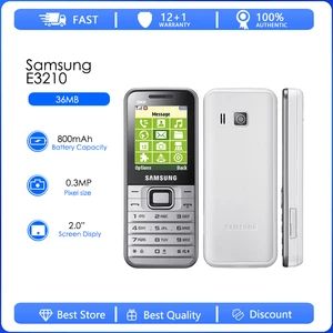 Samsung E3210 Refurbished-Original Unlocked Samsung E3210 GSM One Sim Card FM FM Radio Mobile Phone Free Shipping
