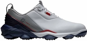 Footjoy Tour Alpha Mens Golf Shoes White/Navy/Grey 45 Calzado de golf para hombres
