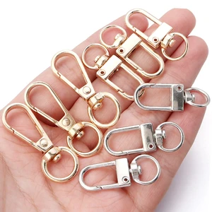 5-10pcs/Lot Lobster Clasp Hooks Spring Buckles Dog Chain Snap Hook Key Ring Swivel Connector Carabiner Handbag Belt Strap Clasp