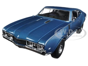 1968 Oldsmobile 442 Blue Metallic 1/24 Diecast Model Car by Welly