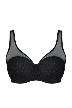 Trendyol Curve Black Plain Single Jersey Plus Size Bra