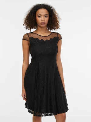Orsay Čierne dámske krajkové šaty - Dámské