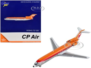 Boeing 727-200 Commercial Aircraft "CP Air" Orange and Silver with Red Stripes 1/400 Diecast Model Airplane by GeminiJets