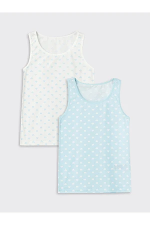 LC Waikiki Crew Neck Printed Girl's Undershirt, 2-pack