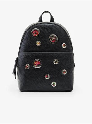 Black Desigual Titanica Mocbasa Mini Women's Patterned Backpack - Womens