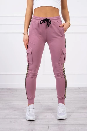 Cargo trousers dark pink