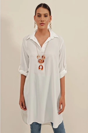 Bigdart 5892 Necklace Tunic - White