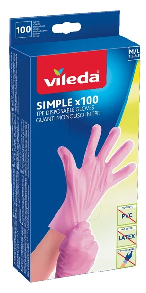 Vileda Simple vel. M/L rukavice jednorázové 100 ks