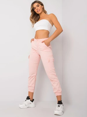 Light pink fabric trousers by Ximenna
