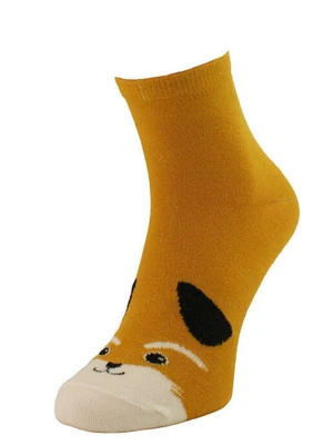 Bratex D-001 Classic Women's Pets Socks 36-41 mustard 965