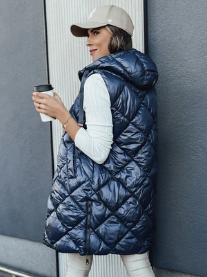 Women's vest VAYNE, navy blue Dstreet