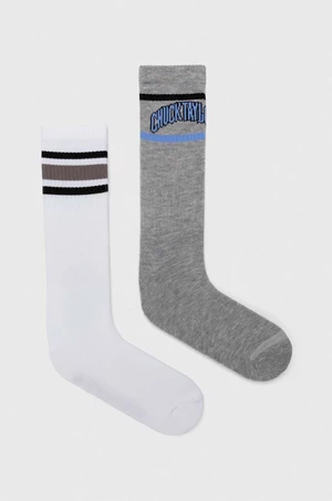 Ponožky Converse 2-pack pánské, bílá barva